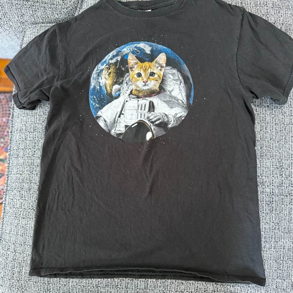 RETRO Delta Black Cat Space Adventure Tee